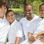 Mixed Race African American Family Parents & Children